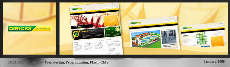 DIRICKX BC TORSION / web design, programming, flash, CMS
